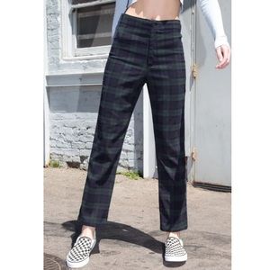 Brandy Melville plaid highwaisted pants | small | green blue black